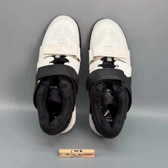 Reebok Legacy Lifter Women's 8.5 Black White Weightlifting Shoes Hook & Loop - Picture 11 of 11